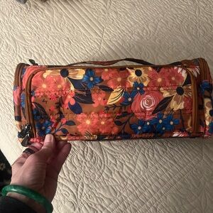 Lug Women's Floral Cosmetic Bag - Red, Blue, Yellow